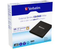 Verbatim External Slimline CD/ DVD Writer USB 3.2 GEN 1 - 1050590 - zdjęcie 8